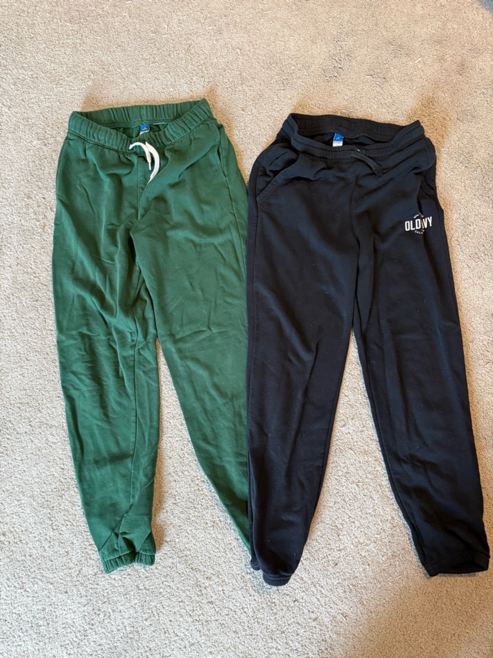 Boys 14-16 Old Navy Green and Black Kids Sweatpants 2-Pack